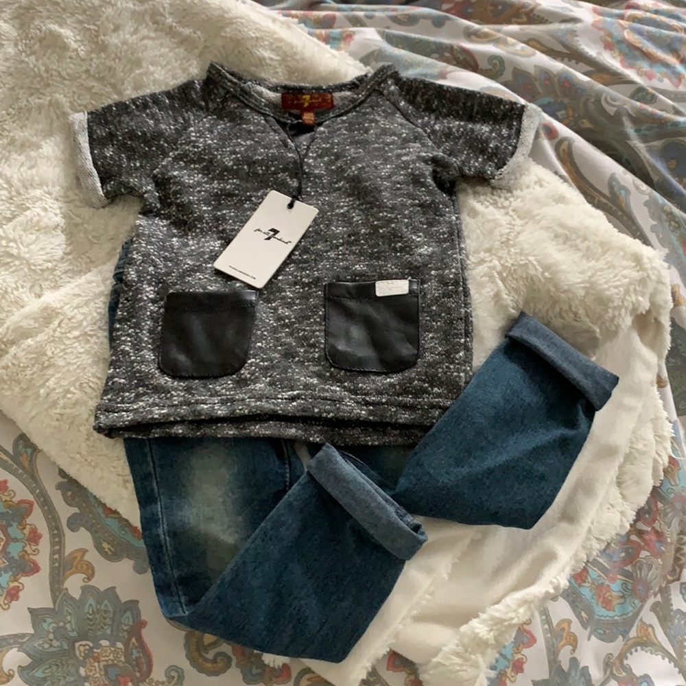 7 For All Mankind 18 month 2 piece set - NWT